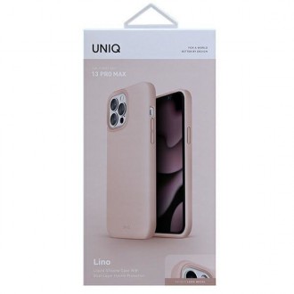 UNIQ etui Lino iPhone 13 Pro Max 6,7" różowy/blush pink