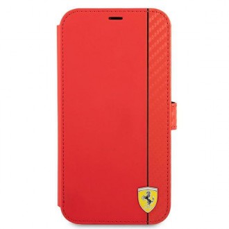 Ferrari FESAXFLBKP13LRE iPhone 13 Pro / 13 6,1&quot; červená/červená kniha On Track Carbon Stripe