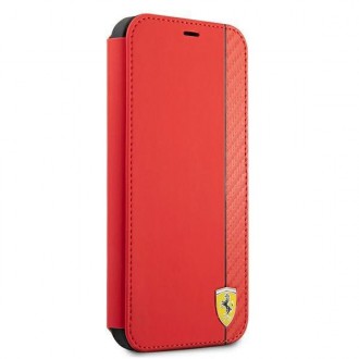 Ferrari FESAXFLBKP13LRE iPhone 13 Pro / 13 6,1&quot; červená/červená kniha On Track Carbon Stripe