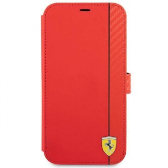 Ferrari FESAXFLBKP13SRE iPhone 13 mini 5,4&quot; červená/červená kniha On Track Carbon Stripe