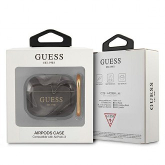 Guess GUA3UNMK kryt AirPods 3 black/black Marble Collection