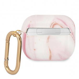 Guess GUA3UNMP kryt AirPods 3 růžový/růžový Marble Collection