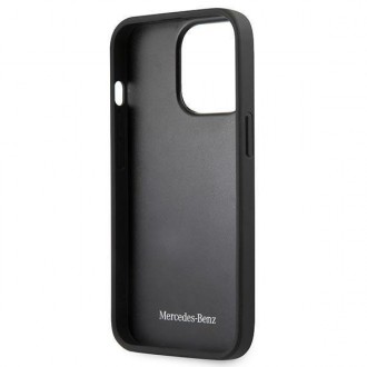 Mercedes MEHCP13LPSQBK iPhone 13 Pro / 13 6,1" czarny/black hardcase Leather Stars Pattern