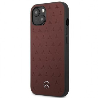 Mercedes MEHCP13MPSQRE iPhone 13 6,1" czerwony/red hardcase Leather Stars Pattern