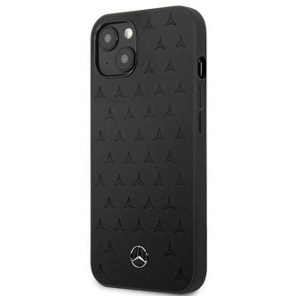 Mercedes MEHCP13SPSQBK iPhone 13 mini 5,4" czarny/black hardcase Leather Stars Pattern