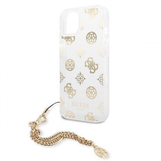 Guess GUHCP13SKSPEGO iPhone 13 mini 5,4&quot; zlatý/zlatý pevný obal Peony Chain Collection