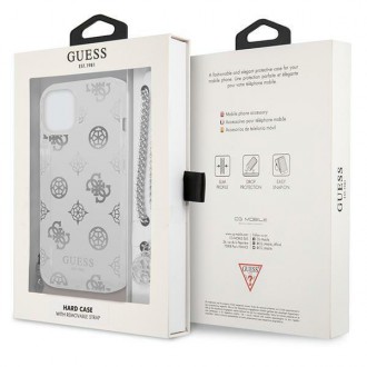 Guess GUHCP13SKPESI iPhone 13 mini 5,4&quot; stříbrný/stříbrný pevný obal Peony Chain Collection