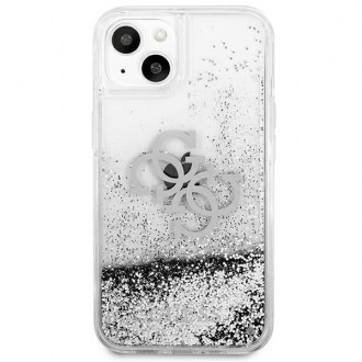Guess GUHCP13SLG4GSI iPhone 13 mini 5,4&quot; stříbrný/stříbrný pevný obal 4G Big Liquid Glitter