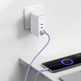 [RETURNED ITEM] Baseus crystal shine series fast charging data cable USB Type A to USB Type C 100W 2m purple (CAJY000505)