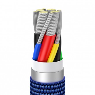 [PO VRÁCENÍ] Kabel Baseus Crystal Shine Series USB kabel pro rychlé nabíjení a přenos dat USB Typ C - USB Typ C 100W 1,2 m modrý (CAJY000603)