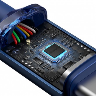 [PO VRÁCENÍ] Kabel Baseus Crystal Shine Series USB kabel pro rychlé nabíjení a přenos dat USB Typ C - USB Typ C 100W 1,2 m modrý (CAJY000603)