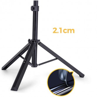 Joyroom ring flash lamp tripod kit for recording live streaming YouTube videos TikTok Instagram selfie phone holder ring light black (JR-ZS233)