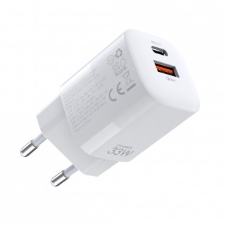 Rychlá nabíječka Choetech GaN USB / USB Typ C PD QC 33W bílá (PD5006)