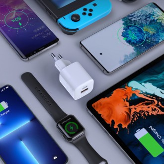 Rychlá nabíječka Choetech GaN USB / USB Typ C PD QC 33W bílá (PD5006)