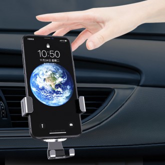 Gravity smartphone car holder, air vent blue (YC08)