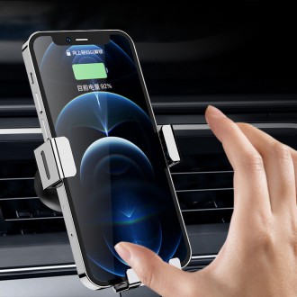 [RETURNED ITEM] Gravity smartphone car holder for air vent silver (YC12)