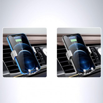 [RETURNED ITEM] Gravity smartphone car holder for air vent silver (YC12)