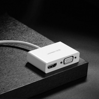 Ugreen adapter video converter USB Type C - HDMI / VGA white (MM123)