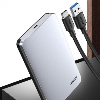 Ugreen pocket enclosure for 2.5 &#39;&#39; SATA 3.0 6Gbps hard disk gray + cable USB - USB Type C 0.5m (CM300)