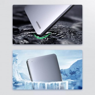 Ugreen pocket enclosure for 2.5 &#39;&#39; SATA 3.0 6Gbps hard disk gray + cable USB - USB Type C 0.5m (CM300)