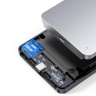 Ugreen pocket enclosure for 2.5 &#39;&#39; SATA 3.0 6Gbps hard disk gray + cable USB - USB Type C 0.5m (CM300)