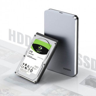 Ugreen pocket enclosure for 2.5 &#39;&#39; SATA 3.0 6Gbps hard disk gray + cable USB - USB Type C 0.5m (CM300)