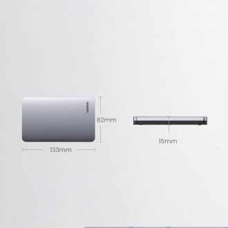 Ugreen pocket enclosure for 2.5 &#39;&#39; SATA 3.0 6Gbps hard disk gray + cable USB - USB Type C 0.5m (CM300)