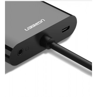Ugreen adapter converter HDMI - VGA / HDMI + mini jack 3.5mm black (CM101)