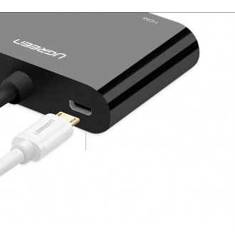 Ugreen adapter converter HDMI - VGA / HDMI + mini jack 3.5mm black (CM101)
