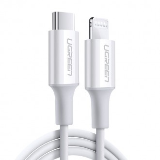 Ugreen kabel MFi USB Type C - Lightning 20W 3A 1,5 m bílý (US171)