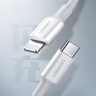 Ugreen kabel MFi USB Type C - Lightning 20W 3A 1,5 m bílý (US171)
