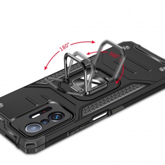 Wozinsky Ring Armor Tough Hybrid Case Cover + Magnetic Mount for Xiaomi Mi 11T Pro / Mi 11T Black