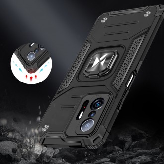 Wozinsky Ring Armor Tough Hybrid Case Cover + Magnetic Mount for Xiaomi Mi 11T Pro / Mi 11T Black