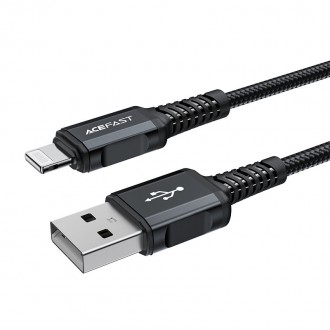 Acefast cable MFI USB - Lightning 1,8m, 2,4A black (C4-02 A Black)