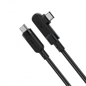 Acefast angled cable USB Type C - USB Type C 2m, 100W (20V / 5A) black (C5-03 Black)