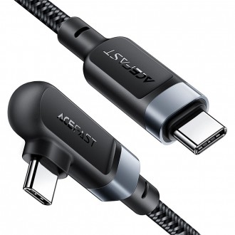 Acefast angled cable USB Type C - USB Type C 2m, 100W (20V / 5A) black (C5-03 Black)