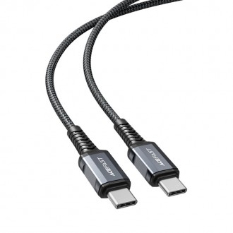 Acefast cable USB Type C - USB Type C 1.2m, 60W (20V / 3A) gray (C1-03 deep space gray)