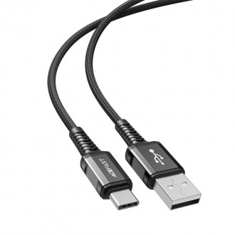 Acefast USB cable - USB Type C 1.2m, 3A black (C1-04 black)