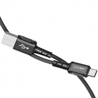 Acefast USB cable - USB Type C 1.2m, 3A black (C1-04 black)