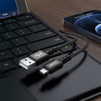 Acefast USB cable - USB Type C 1.2m, 3A black (C1-04 black)