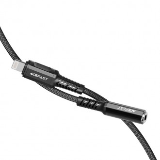 Acefast audio cable MFI Lightning - 3.5mm mini jack (female) 18cm, AUX black (C1-05 black)