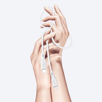 Acefast cable MFI USB Type C - Lightning 1.2m, 30W, 3A white (C2-01 white)