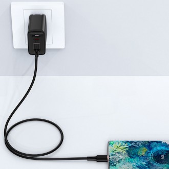 Acefast cable USB Type C - USB Type C 1.2m, 60W (20V / 3A) black (C2-03 black)