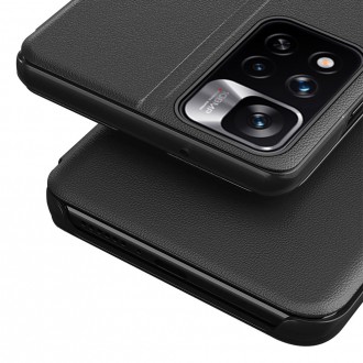 Eco Leather View Case Elegant Flip Cover with Stand Function Poco M4 Pro 5G Blue