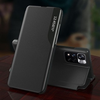 Eco Leather View Case Elegant Flip Cover with Stand Function Poco M4 Pro 5G Blue