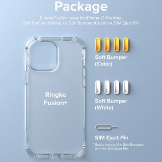 Ringke Fusion + Combo Armored Case for iPhone 13 Pro Max Housing Cover with Gel Frame, Strap - Yellow (FPB578E67)
