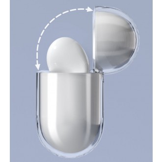 Case for AirPods 2 / AirPods 1 hard and strong cover for headphones transparent (case A)