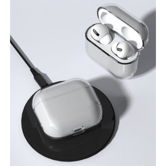 Case for AirPods 2 / AirPods 1 hard and strong cover for headphones transparent (case A)