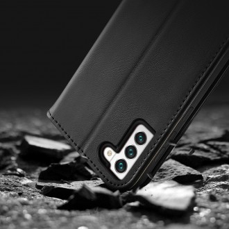 Dux Ducis Hivo Leather Flip Cover Genuine Leather Wallet For Cards And Documents Samsung Galaxy S22 Black