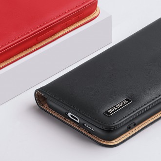 Dux Ducis Hivo Leather Flip Cover Genuine Leather Wallet For Cards And Documents Samsung Galaxy S22 Black
